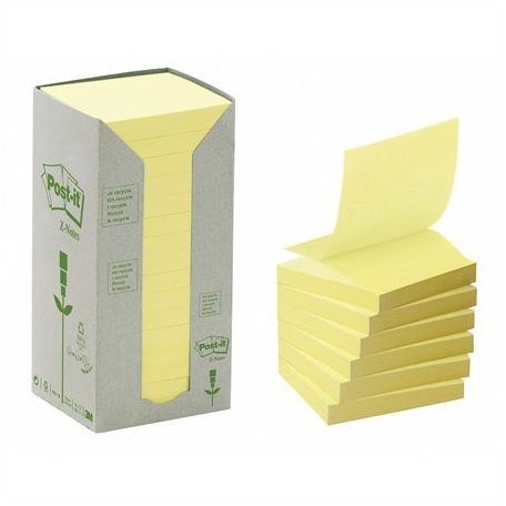 3M POSTIT Öntapadó jegyzettömb, "Z", 76x76 mm, 16x100 lap, 3M POSTIT, sárga
