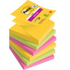   3M POSTIT Öntapadó jegyzettömb, "Z", 76x76 mm, 4+2x90 lap, 3M POSTIT "Carnival", vegyes