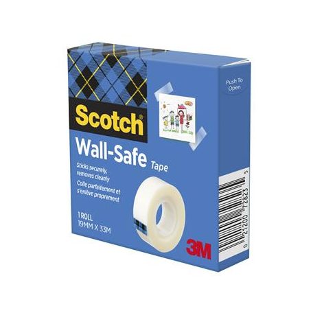 3M SCOTCH Ragasztószalag, 19 mm x 33 m, eltávolítható, 3M SCOTCH "Wall-Safe"
