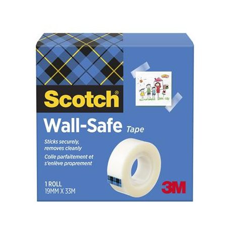 3M SCOTCH Ragasztószalag, 19 mm x 33 m, eltávolítható, 3M SCOTCH "Wall-Safe"