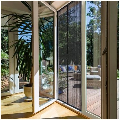 HOME Szúnyogháló, mágneses, ajtóra, 90x210 cm, HOME, fekete