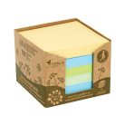 VICTORIA OFFICE Öntapadó jegyzettömbtorony, 75x75 mm, 6x100 lap, környezetbarát, VICTORIA OFFICE, "Green", vegyes