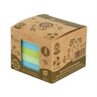 VICTORIA OFFICE Öntapadó jegyzettömbtorony, 75x75 mm, 6x100 lap, környezetbarát, VICTORIA OFFICE, "Green", vegyes