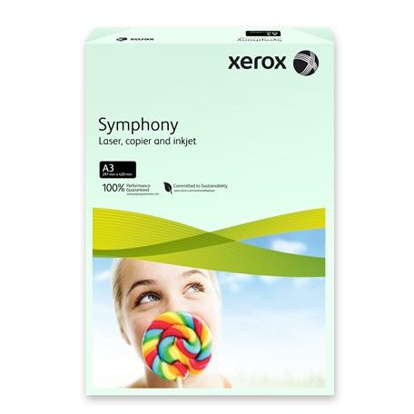 XEROX Másolópapír, színes, A3, 80 g, XEROX "Symphony", világoszöld (pasztell)