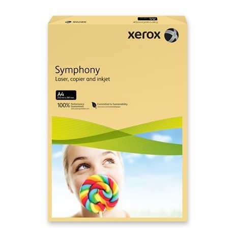 XEROX Másolópapír, színes, A4, 160 g, XEROX "Symphony", vajszín (közép)