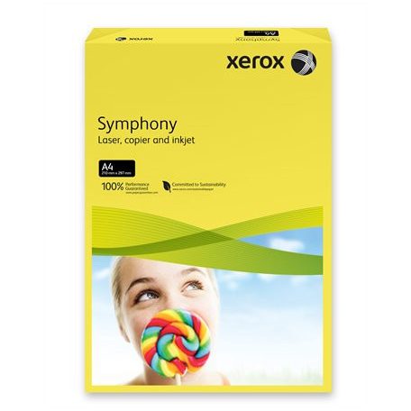 XEROX Másolópapír, színes, A4, 80 g, XEROX "Symphony", sötétsárga (intenzív)