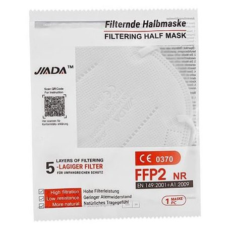 Maszk, FFP2, 5 rétegű, 20 db, fehér