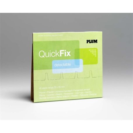 PLUM Sebtapasz utántöltő "Quick Fix", 45 darabos, kék, fémszálas, PLUM
