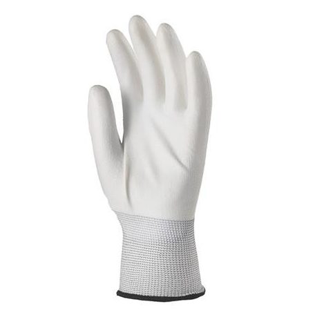 Szerelőkesztyű, tenyéren mártott 8-as méret, fehér