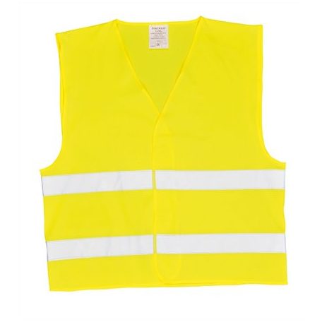 Jelzőmellény, két csíkos, EU szabvány, L/XL