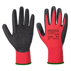   Védőkesztyű, latex, XL méret "Flex Grip", piros-fekete