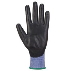   Védőkesztyű, nylon, PU tenyéren mártott, M méret "Senti-Flex", kék