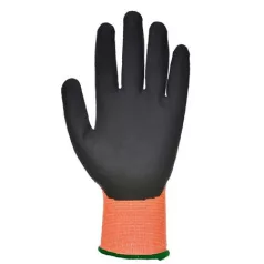   Védőkesztyű, HPPE, láthatósági, vágásbiztos, XL méret "Cut 5", narancs