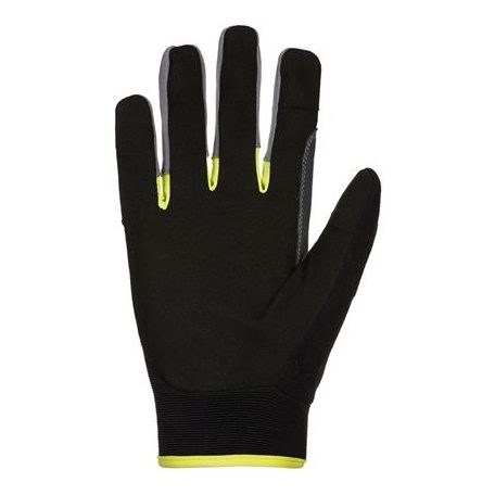 Védőkesztyű, szintetikus bőr, általános használatra, M méret, fekete