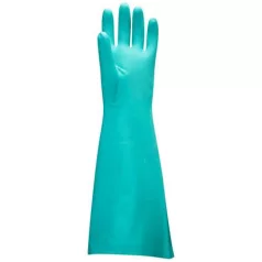   Védőkesztyű, nitril, vegyszerálló, hosszúszárú, XXL méret, zöld