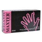 Védőkesztyű, egyszer használatos, nitril, S méret, 100 db, púder nélküli, fekete