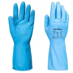   Védőkesztyű, latex, élelmiszer-feldolgozáshoz, XL méret, kék