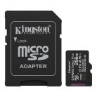 KINGSTON Memóriakártya, microSDXC, 256GB, C10/UHS-I/U1/V10/A1, Gen3, adapter, KINGSTON "Canvas Select Plus"