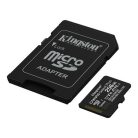 KINGSTON Memóriakártya, microSDXC, 256GB, C10/UHS-I/U1-U3/V10-V30/A1, Gen3, adapter, KINGSTON "Canvas Select Plus"