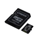 KINGSTON Memóriakártya, microSDXC,64GB, CL10/UHS-I/U1/V10/A1, adapter, KINGSTON "Canvas Select Plus"