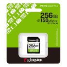 KINGSTON Memóriakártya, SDXC, 256GB, C10/UHS-I/U1/V10, Gen3, KINGSTON "Canvas Select Plus"