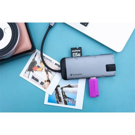 VERBATIM Memóriakártya, microSDXC, 256GB, CL10/U3/A2, 100/90 MB/s, adapter, VERBATIM "PRO"