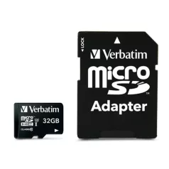   VERBATIM Memóriakártya, microSDHC, 32GB, CL10/U3, 90/45 MB/s, adapter, VERBATIM "PRO"