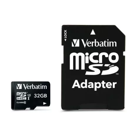 VERBATIM Memóriakártya, microSDHC, 32GB, CL10/U3, 90/45 MB/s, adapter, VERBATIM "PRO"