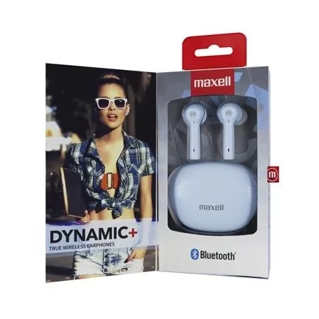 MAXELL Fülhallgató, vezeték nélküli, Bluetooth 5.3, mikrofonnal, MAXELL "Dynamic+", világoskék