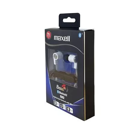 MAXELL Fülhallgató, vezeték nélküli, Bluetooth 5.1, mikrofonnal, MAXELL "Bass", fekete