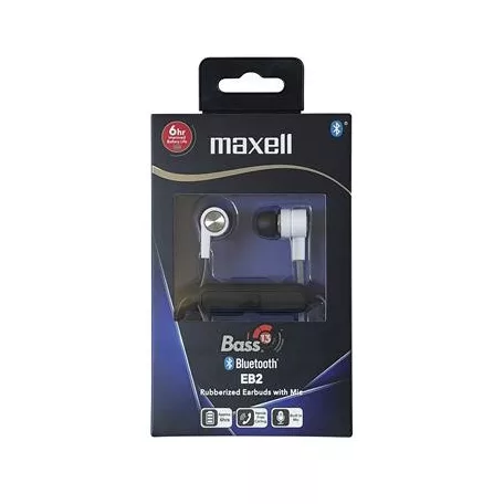 MAXELL Fülhallgató, vezeték nélküli, Bluetooth 5.1, mikrofonnal, MAXELL "Bass", fekete