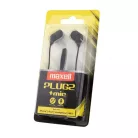 MAXELL Fülhallgató, mikrofonnal, MAXELL "Plugz", fekete