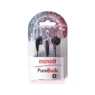 MAXELL Fülhallgató, mikrofonnal, MAXELL "PureBuds", fekete