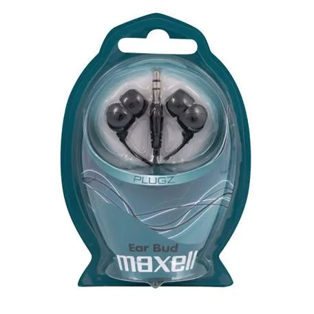 MAXELL Fülhallgató, MAXELL "Plugz", fekete