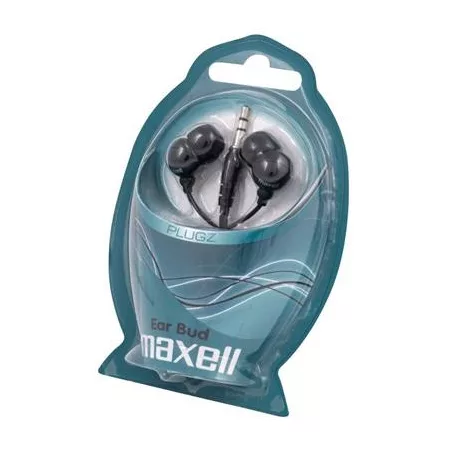 MAXELL Fülhallgató, MAXELL "Plugz", fekete