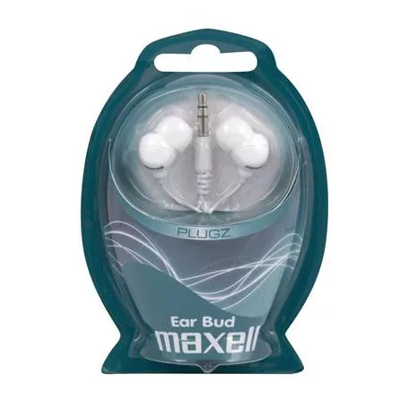 MAXELL Fülhallgató, MAXELL "Plugz", fehér