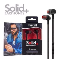   MAXELL Fülhallgató, mikrofonnal, MAXELL "Solid+", fekete