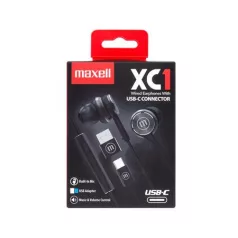   MAXELL Fülhallgató, mikrofonnal, USB-C, MAXELL "XC1", fekete