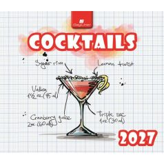   DAYLINER Naptár, asztali, havi, álló, mini, DAYLINER "Cocktails"