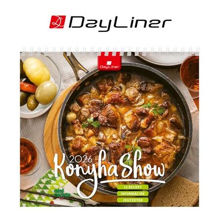 DAYLINER Naptár, asztali, álló, DAYLINER "Konyha Show - Mindmegette"