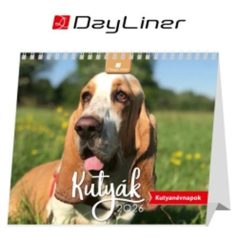   DAYLINER Naptár, asztali, álló, DAYLINER "Kutyák"