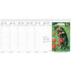   DAYLINER Naptár, asztali, álló, DAYLINER "Művészet világa"