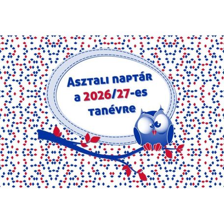 REALSYSTEM Asztali naptár, heti, 2026/2027 tanév, REALSYSTEM