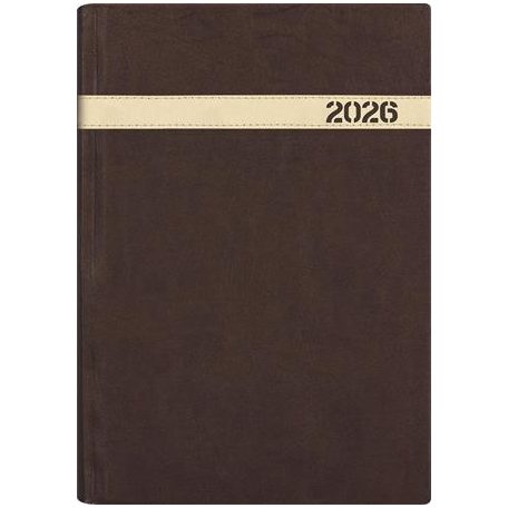 DAYLINER Naptár, tervező, B5, heti, DAYLINER "The Boss", barna