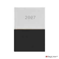   DAYLINER Naptár, tervező, A5, napi, DAYLINER "Contrast", fehér-fekete