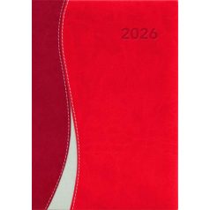   DAYLINER Naptár, tervező, A5, heti, DAYLINER "Dubai", piros-piros