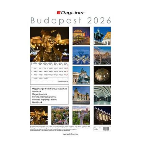 DAYLINER Naptár, fali, DAYLINER, Budapest