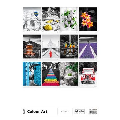 DAYLINER Naptár, fali, DAYLINER "Colour Art"