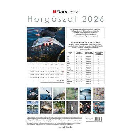 DAYLINER Naptár, fali, DAYLINER, "Horgász"