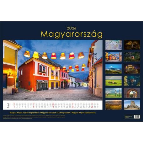 DAYLINER Naptár, fali, DAYLINER, "Magyarország"